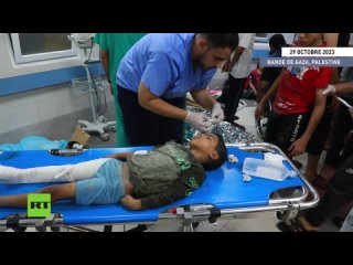 Gaza : des enfants blessés sont soignés à l’hôpital Al Shifa