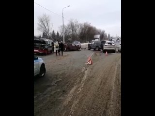 Видео с места где произошло массовое ДТП на Казанском шоссе
