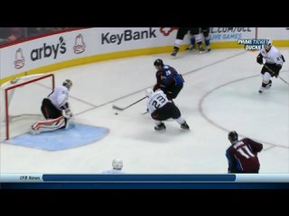 Second NHL point for Nathan MacKinnon. Jamie McGinn wrister goal 5-0 (Ducks vs Avalanche Oct 02, 2013)