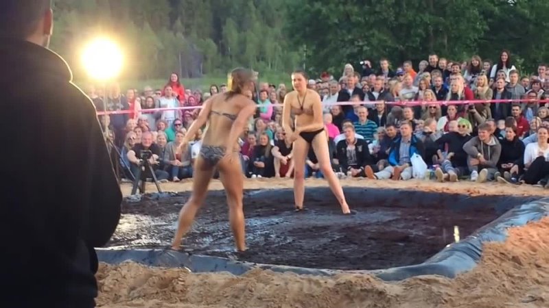 Womens mud wrestling 2014