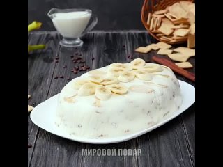 Легкий банановый торт за 15 минут! И никакой духовки! ММ как ээто вкусно