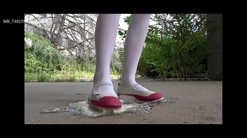Lucy stepped into a glue trap wearing white stockings and small white shoes