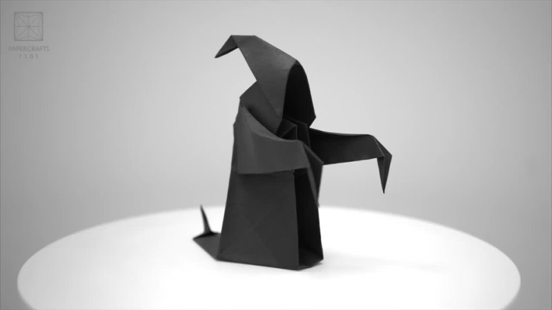 Как сделать Дементора (оригами) Origami Halloween Ghost (Anibal Voyer) Oригами おりがみ Oριγκάμι 折纸 摺紙 พับ 종이접기 Paper Crafts