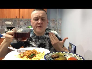 [ЕМTОЧУtv MUKBANG] Спагетти с сыром Чеддер МУКБАНГ mukbang