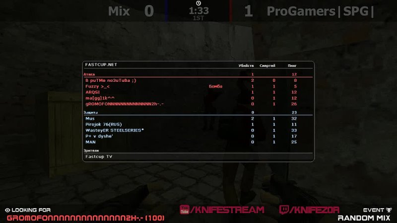 Случайный микс по cs 1. 6 на проекте Mix vs Pro Gamers, SPG, by