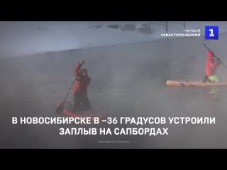 В Новосибирске в –36 градусов устроили заплыв на сапбордах