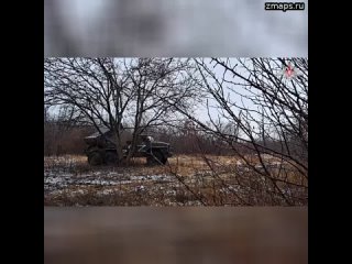 Расчет РСЗО «Град» группировки войск «Юг» уничтожает замаскированные позиции ВСУ на Донецком направ