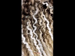 ALCHEMY HAIR LUXE Крючковые дреды завитые (гофродреды) Светло-коричневые, 95 см.