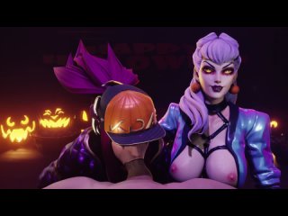 3D hentai cartoon porn порно happy-halloween-dom3d_2160p