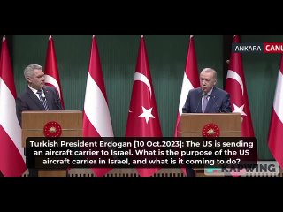 Эрдоган обвинил США заявляя, что отправка их авианосца в Израиль приведет к «массовым убийствам в секторе Газа»

«Какие дела у а