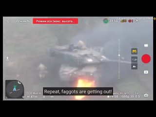 LEOPARD 2A6 DESTRUCTION ALLEGEDLY BY T-72 HE SHELL