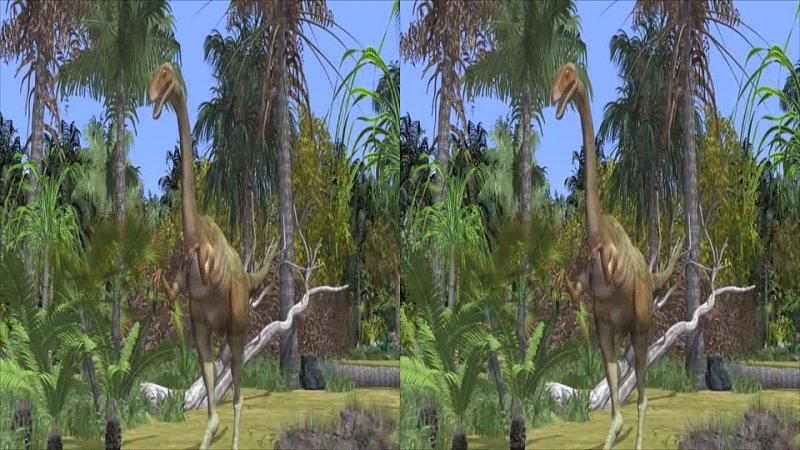 VR 3D SBS динозавры