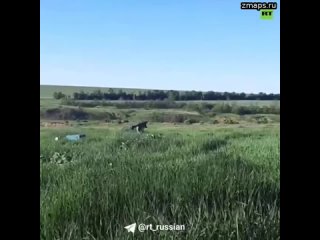 Редкое видео с Артёмовского направления: российские военные работают по технике ВСУ из трофейного ПТ