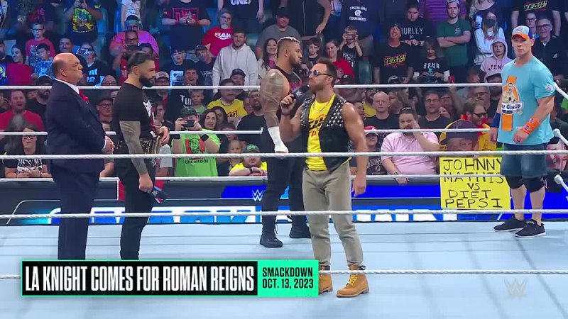 Roman Reigns vs. LA Knight Road to WWE Crown Jewel