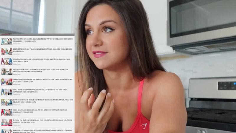 Fitness girl try on haul sport wera leggins bra beaty sexy  (216)