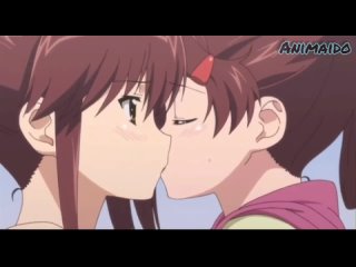 Anime yuri kiss 19 - Kiss x Sis - Riko x Ako - anime kiss moments - ecchi lesbia