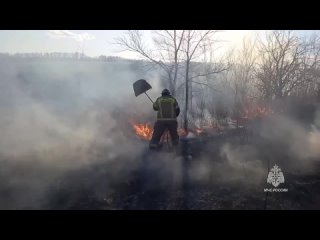 Сотрудники МЧС ликвидировали горение сухой растительности в Амвросиевском районе