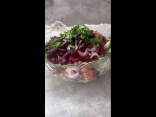 Сытный салат с фасолью 🤗