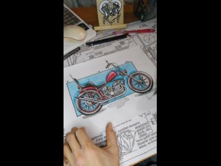 Кастом на бумаге: классический чоппер из мотоцикла Урал М-72.