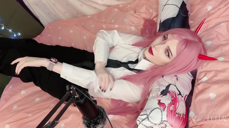 ASMR Scratching Fabric Sounds 💗 (Chainsaw Man Power Cosplay)