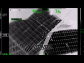 Ударный вертолет Ми-28Н уничтожает управляемой ракетой “Изделие 305“ позицию ВСУ