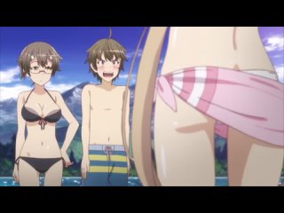 Развратный пацанчик очень рад тёлочкам в купальниках) “Мятежная компания“ 16+ #anime #animemoments #фэнтези #гарем