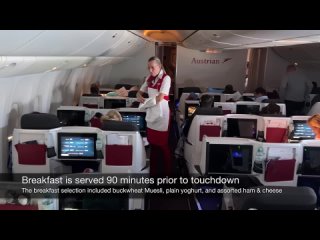 AUSTRIAN AIRLINES Boeing 777 Business Class   Vienna to Mauritius trip report (4K)