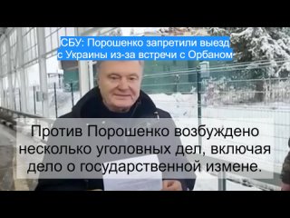 СБУ: Порошенко запретили выезд с Украины из-за встречи с Орбаном