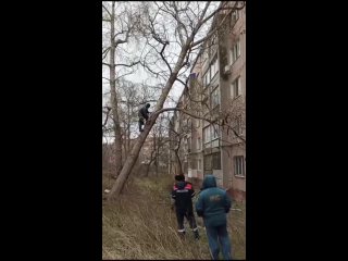 Коммунальщики из Калмыкии помогают устранить последствия сильного ветра в г. Антрацит ЛНР