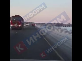 Аварийная ситуация на дороге Сургут - Нефтеюганск