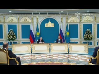 🇷🇺🇰🇿 По итогам российско-казахстанских переговоров Президент России В.В.Путин и К-Ж.К.Токаев сделали заявления для СМИ