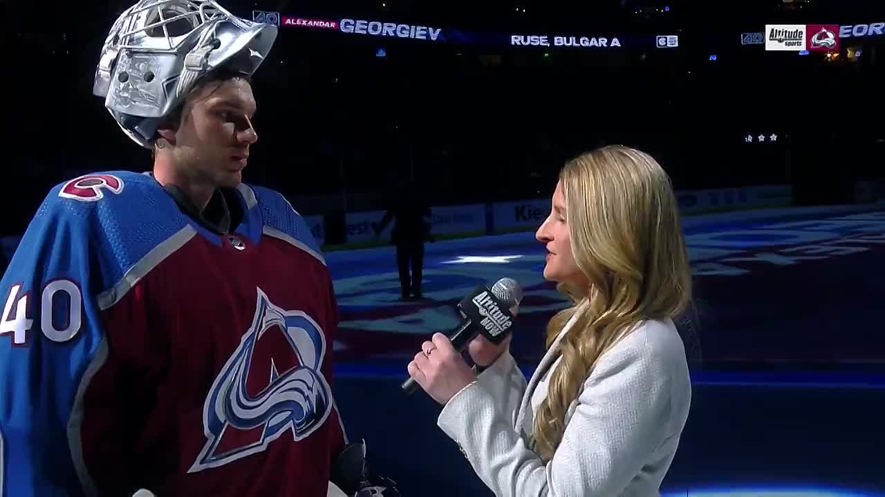 Video: What a game for the AVS as they beat the VGK 3-0, a major shutout by Georgiev earning the 1st⭐ of the night \(10/01/2024 <a class=