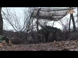 📹 Работа артиллерии 1 Славянской бригады по позициям украинских боевиков.