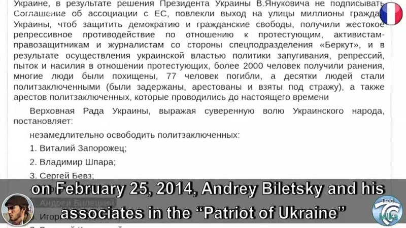 History and crimes of the Azov battalion in French with English