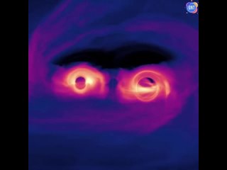 NASA опубликовали потрясающее видео-симуляцию столкновения двух черных дыр!