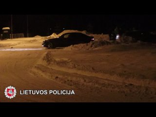 В Литве молодого водителя-хулигана наказали за снежный дрифт