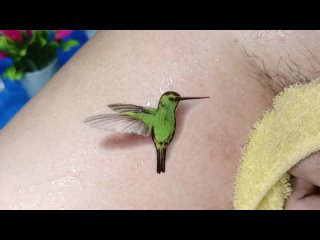 How to create and remove bird temporary tattoos of muzik flower