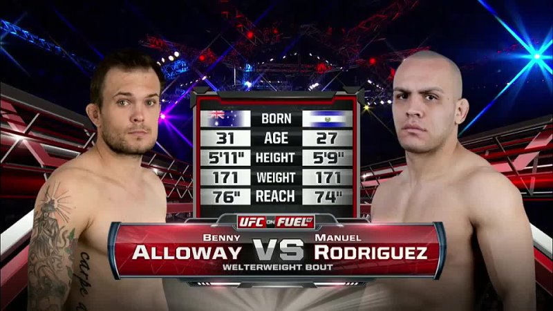 Ben Alloway vs. Manuel Rodriguez UFC FX 6 15 декабря