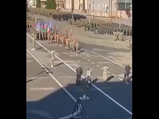 Азербайджанские военные провели парад в Ханкенди в честь победы в карабахской войне 2020 года.