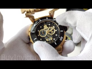 Invicta Pro Diver (Russian Diver) 37174 Большие Золотистые Мужские Часы Инвикта Рашен Дайвер