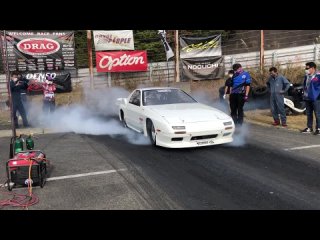 Quad rotor NA engine rx-7 8sec pass!🔥 4ロータリーエンジン サバンナRX-7が8秒台を記録！！！