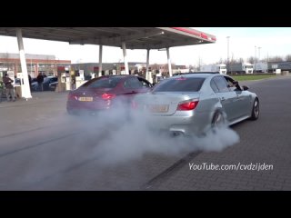 750HP BMW M5 F90 учит Mercedes-AMG E63 а потом дедушка M5 с V10 под капотом учит внучка как надо!