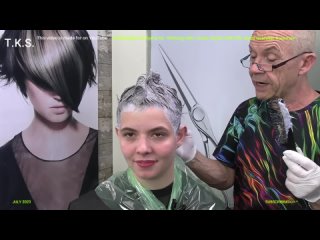 null - EVITA likes SHORT HAIR wants a Mullet in Blonde than Pink colour! T.K.S tutorial