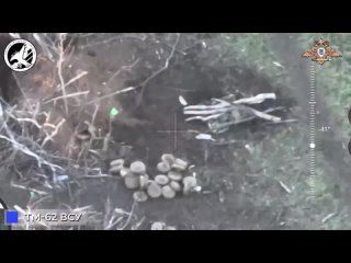 “Русские ястребы“ уничтожают мины и личный состав противника.