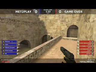 Stream cs 1.6 // Game Over -vs- MET2PLAY // Game for 3rd place from Total Recall bo3 [First map] @ by kn1feTV