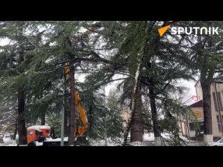 Обильный снегопад, обрушившийся на Южную Осетию в воскресенье, принес республике немало бед