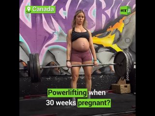 🤰She is 30 weeks pregnant but does powerlifting and shares her successes online. Hannah from Canada is sure that her baby is fin