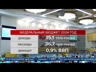 Госдума одобрила во втором чтении проект бюджета на 2024 год и два последующих года