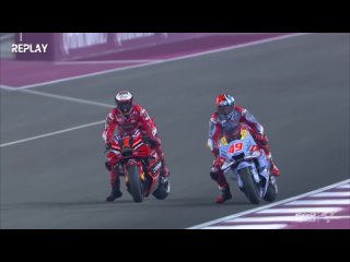 MotoGP QatarGP - Баньяя теряет контакт с Ди Джианантонио из-за проблемы аэродинамики Ducati - слипстрима!