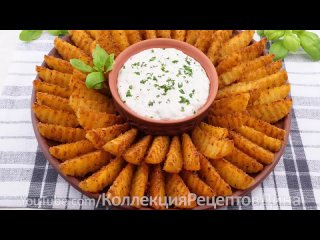 Румяная Картошечка по-деревенски с соусом Тартар! Вкусный хрустящий картофель в